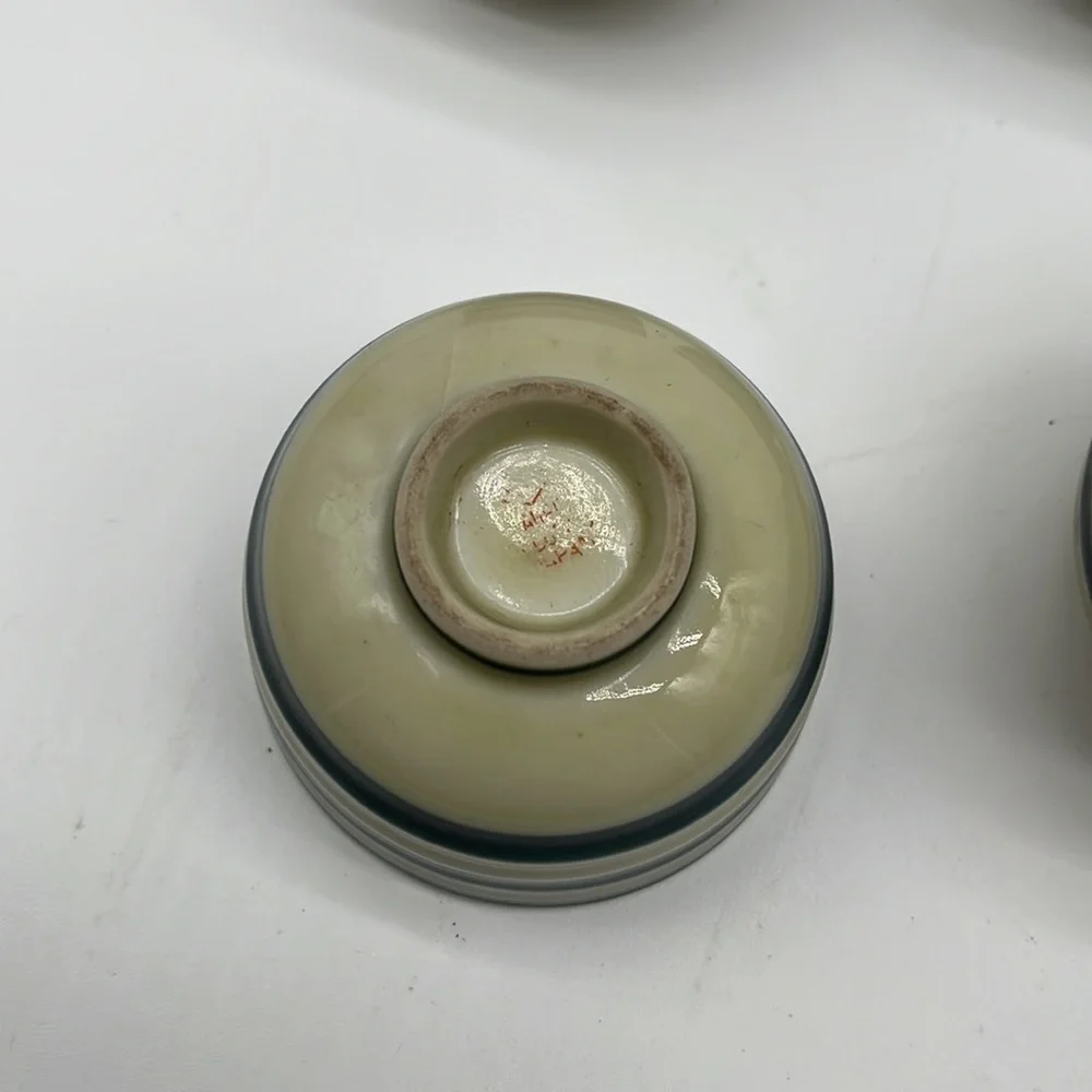 KA Striped Japanese Tea Cups Made In Occupied Japan Set 9